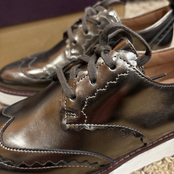 Johnston & Murphy Mitzi Leather Oxfords Bronze Metallic Size 6 - Picture 14 of 14